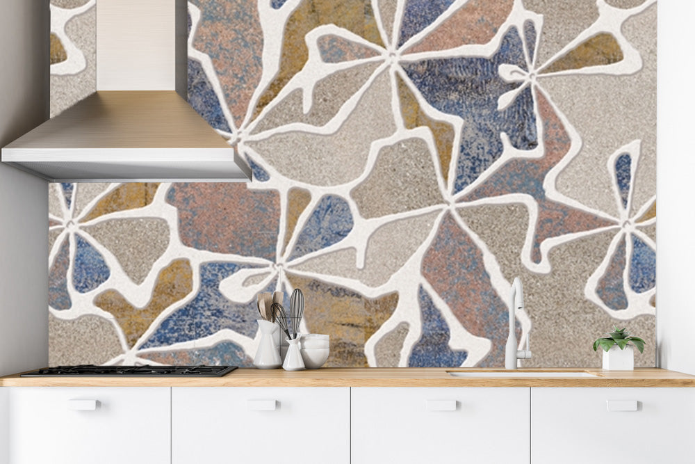 Beautiful Kitchen Tiles Pattern Customised Wallpaper