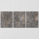 Black leaf print art Set of 3