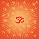 Orange Om Art Self Adhesive Sticker Poster