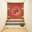 Om Art In Pink Mandala Self Adhesive Sticker Poster