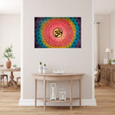 Om Art In Pink Mandala Self Adhesive Sticker Poster