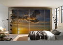 Sunset In Clouds Self Adhesive Sticker For Wardrobe