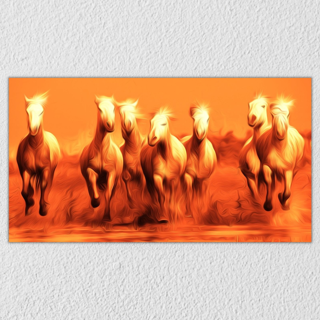 7 Horses Landscape Wall Art 19