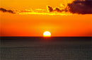 Beautiful Sunset In Orange Shade Self Adhesive Sticker For Wardrobe