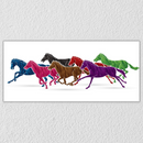 7 Horses Landscape Wall Art 16
