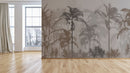 Grey Palm Tree Landscape Tropical Wallpaper
