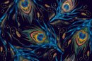 Peacock Feathers Art Self Adhesive Sticker For Refrigerator