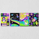 Psychedelic Wall Art, Set Of 4