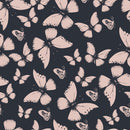 Pink Butterfly Black Wallpaper