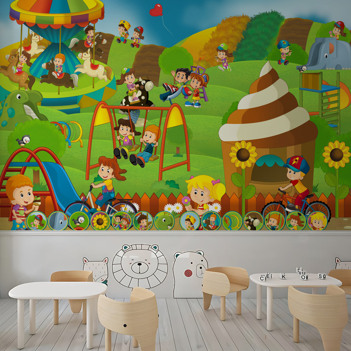 Kinder Garten School Wallpaper