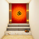 Red Om Mandala Art Self Adhesive Sticker Poster