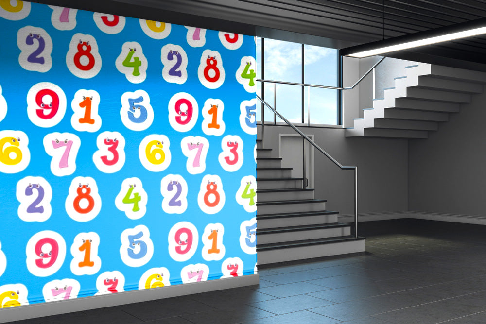 Numbers Blue Wallpaper