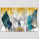 Deer Inspired Wall Art 9, Set Of 3