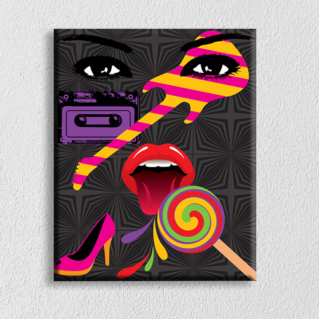 Black Retro Canvas