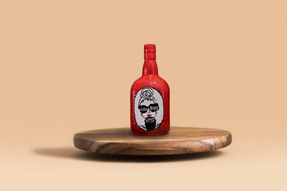 Girl Boss Bottle Art