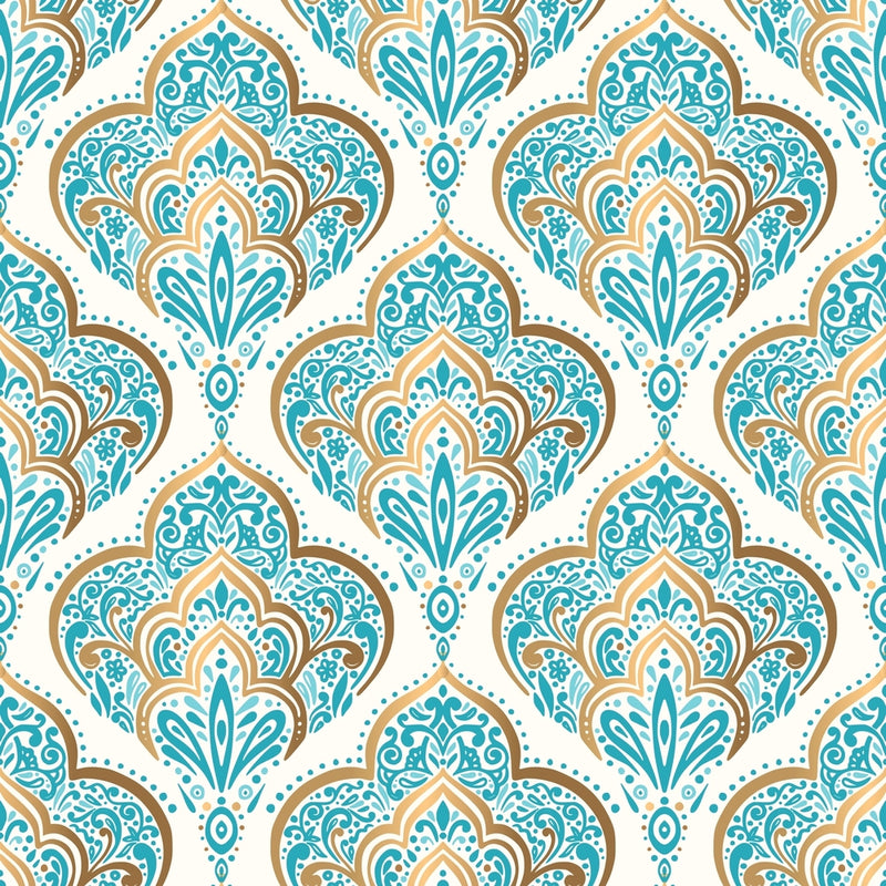 Golden Blue Art Self Adhesive Sticker For Table