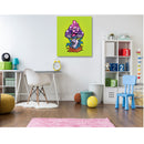 Tired Mushroom Self Adhesive Sticker Poster