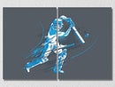 Cricket Batsman Wall Art, Set Of 2