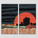 Torn Pieces Collage, Set Of 2