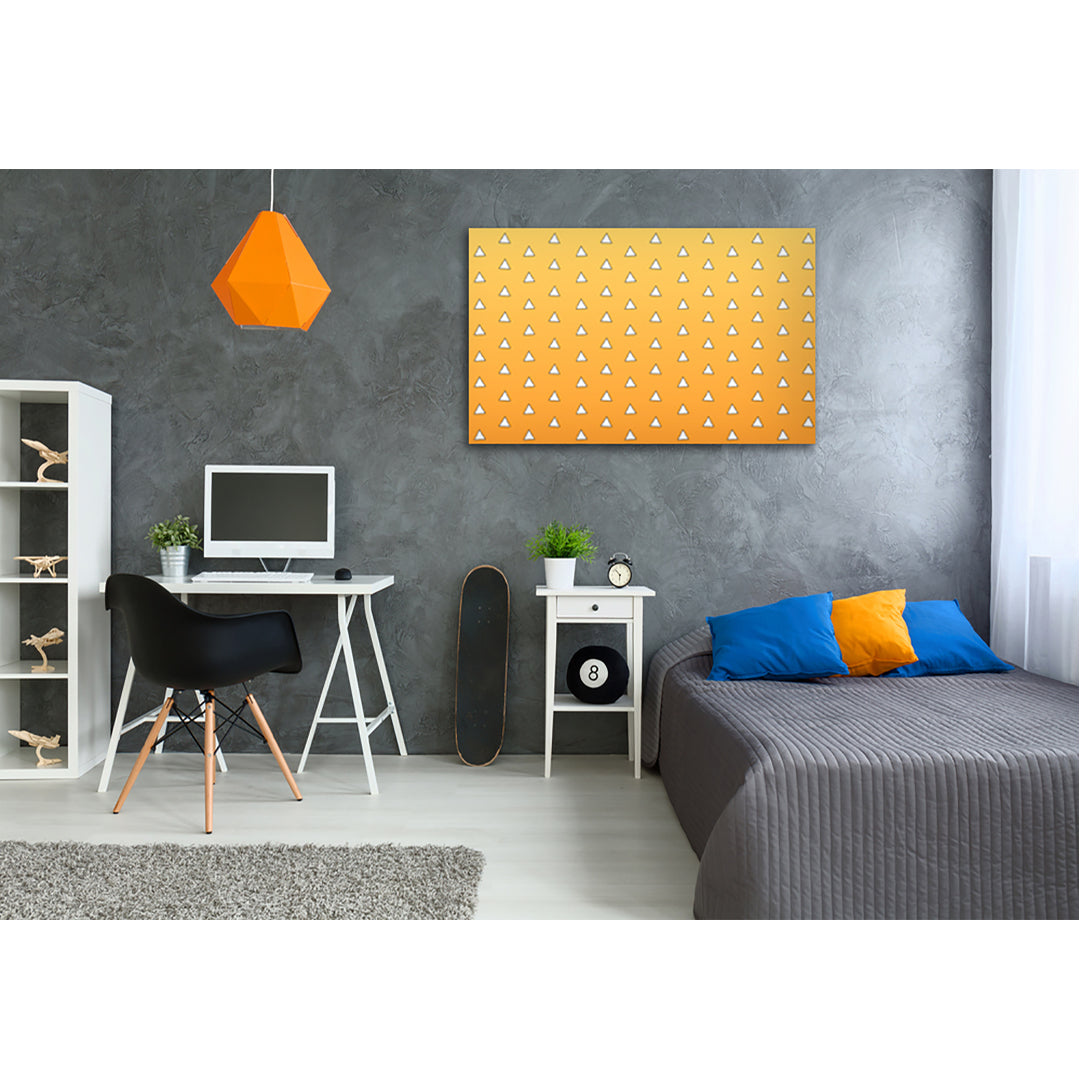 White Triangle Art Self Adhesive Sticker Poster