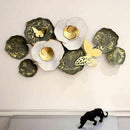 Butterfly on Floral Bunch Metal Wall Art