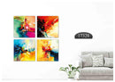 Painted Canvas, Set Of 4