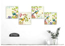 Cute Bird Plant Art, Set Of 4