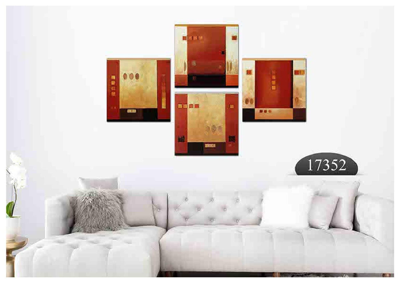 Shades Of Orange, Set Of 4