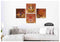 Lord Ganesh Brown Canvas, Set Of 4