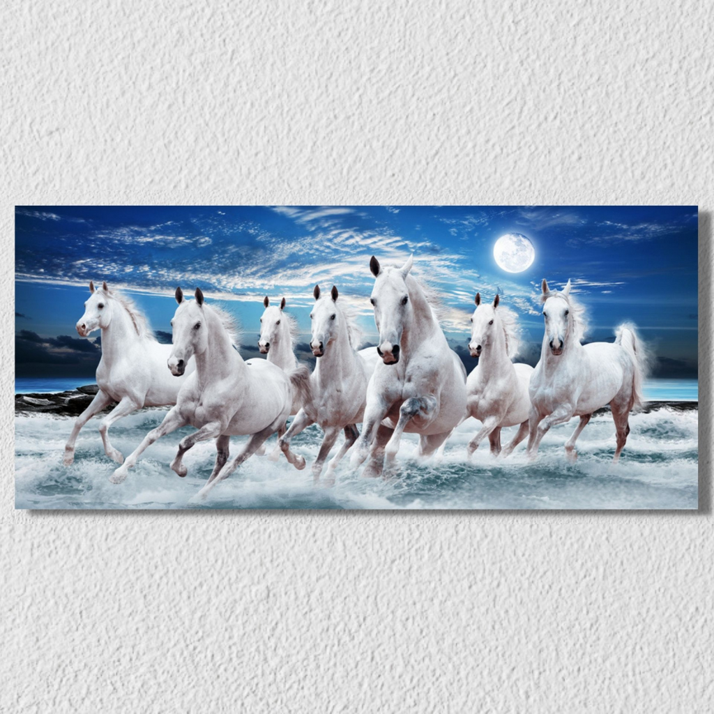 7 Horses Landscape Wall Art 1 – Myindianthings