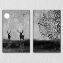 Deer Inspired Wall Art 5, Set Of 3