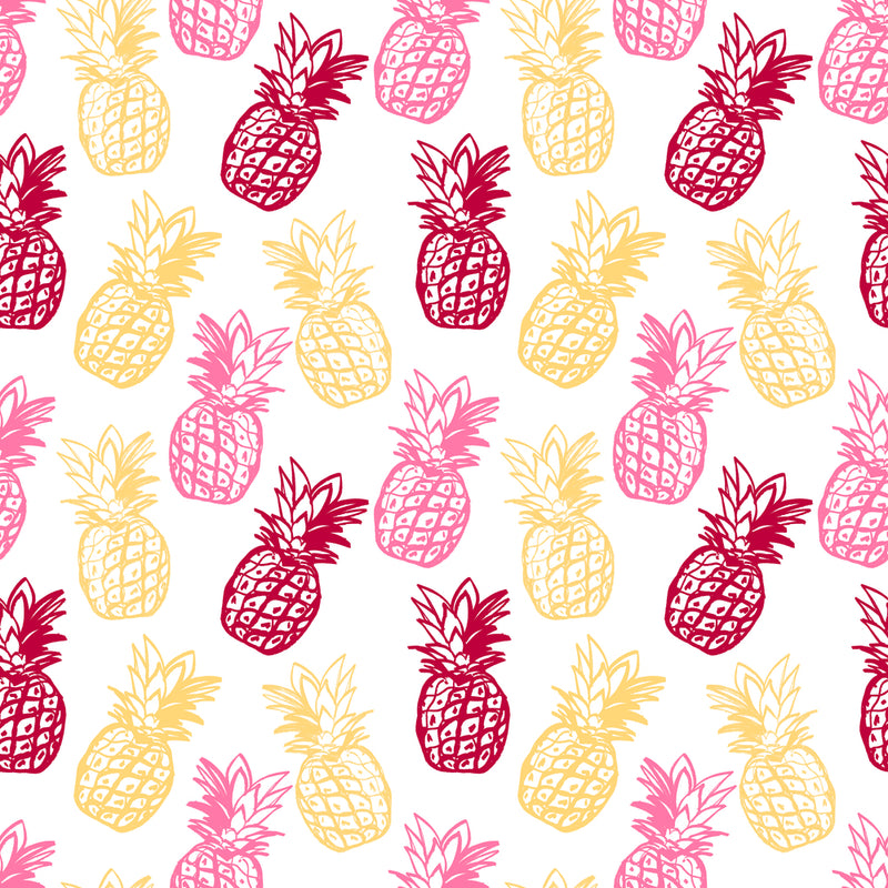 Colourful Pineapple Art Self Adhesive Sticker For Refrigerator
