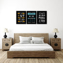 Inspirational Quotes Wall Art, Set Of 3