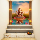 Metallic Floral Ganpati Sticker