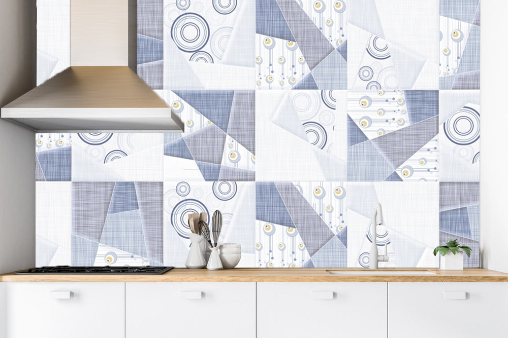 Beautiful Kitchen Tiles Pattern Customised Wallpaper