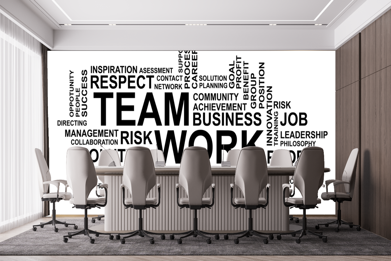 Team Work Wordmap Typography Wallpaper