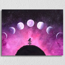Girl And Moon Phases