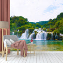 Natural Green Forest Lake Wallpaper
