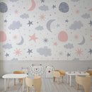 Moon & Star Nursery Wallpaper
