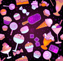 Ice Cream Candy Art Self Adhesive Sticker For Refrigerator