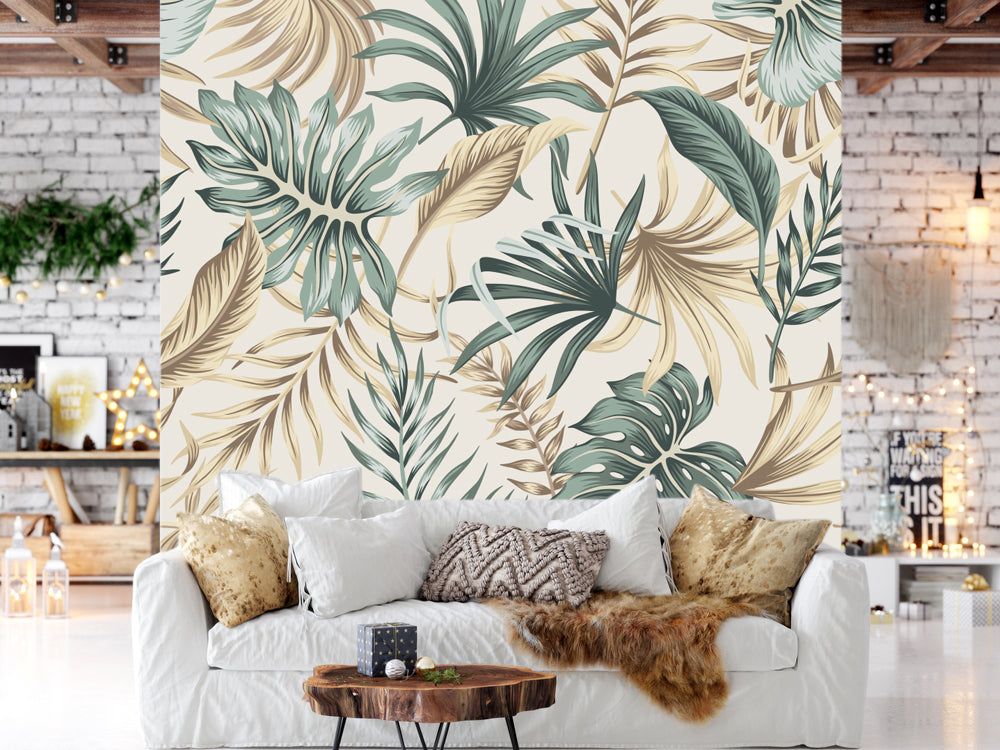 Illustration Decorative Foliage Customized Wallpaper