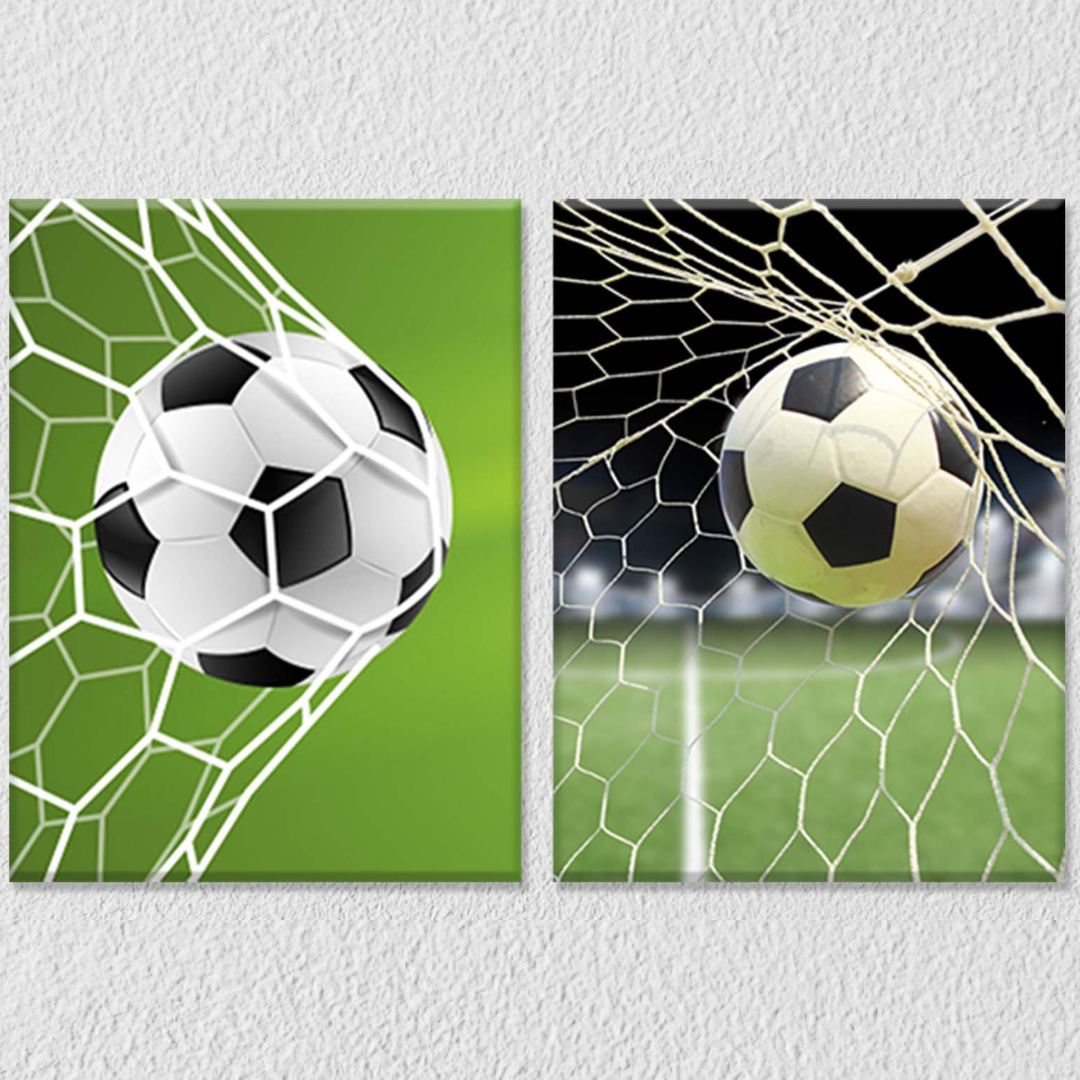 Football Net Wall Art, Set Of 2