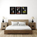 Inspirational Quotes Wall Art, Set Of 3