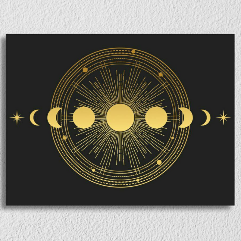 Golden Black Moon Phases