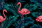 Flamingo Black Wallpaper