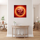 Om In Rays Self Adhesive Sticker Poster