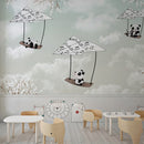 Panda Vinyl School Wallpaper