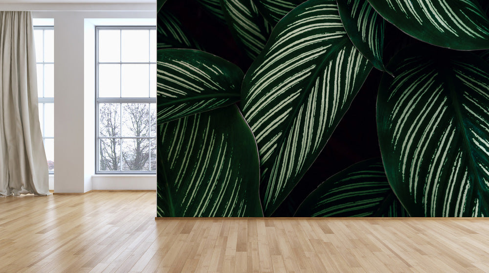 Tropical Detailed Leaf Wallpaper