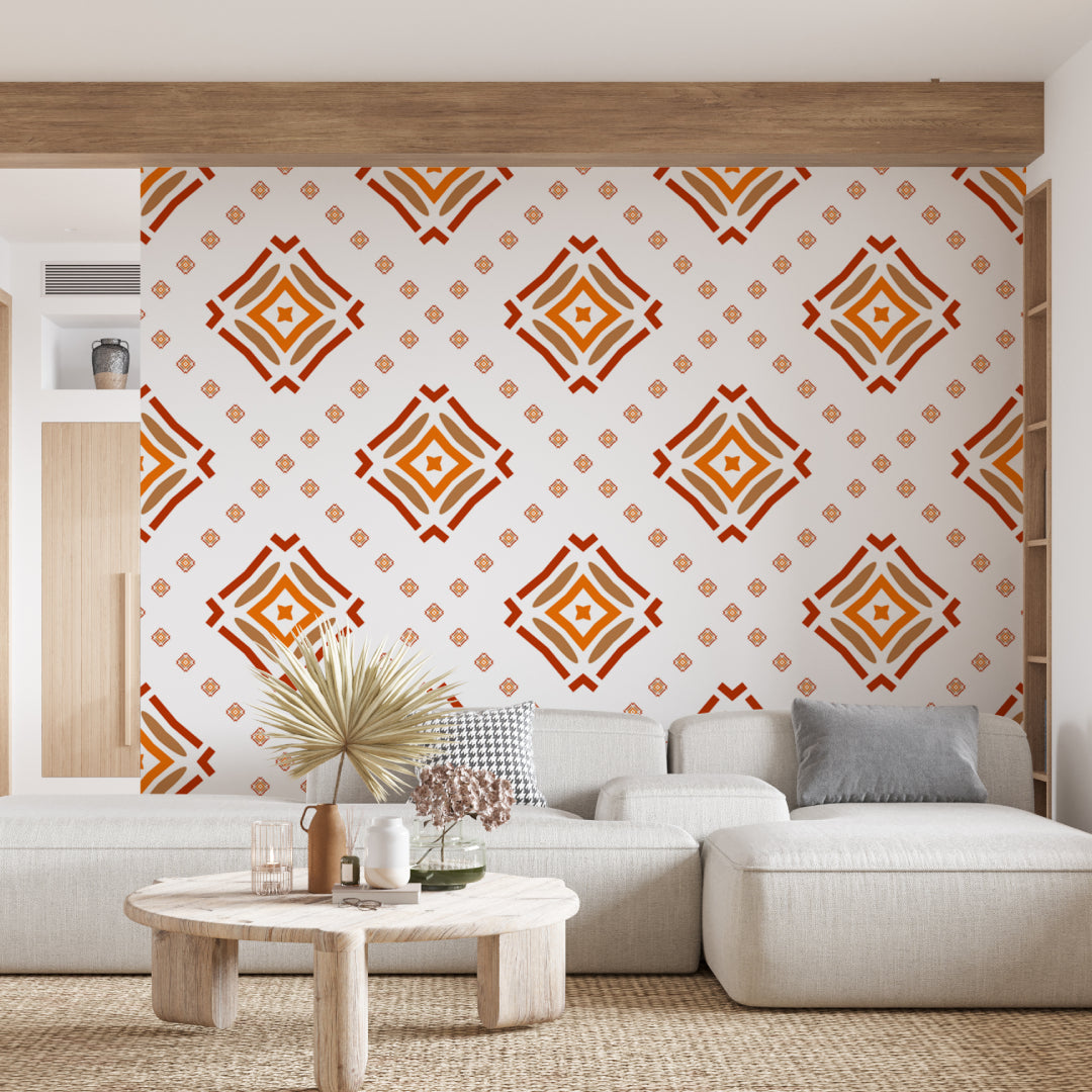 Large Wall Stencil Pattern Wallpaper