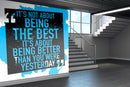 Being Better Quote Blue Wallpaper